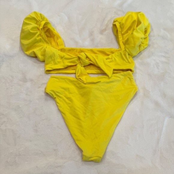 New! SET Agua Bendita Eileen Isabella Puff Sleeve Cheeky Bikini 31083 - Picture 8 of 11